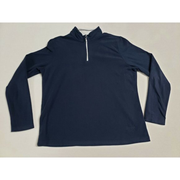 Everlast Sweater XL Adult Navy Pullover Quarter Zip Fleece Spell Out Logo Men - Picture 1 of 10
